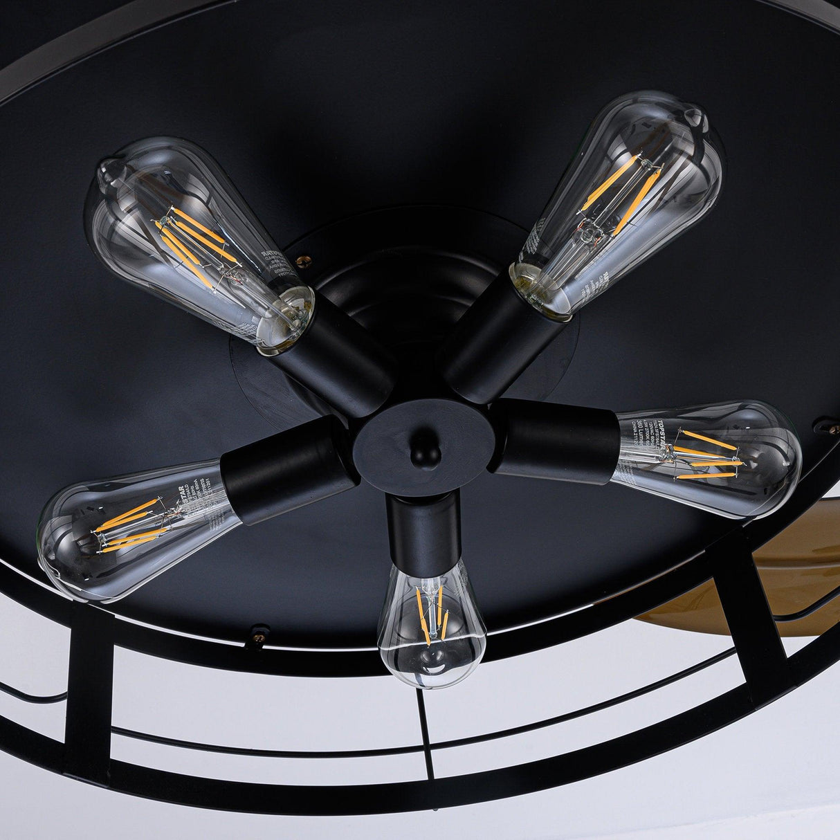 52" Industrial Downrod Mount Ceiling Fan With Lighting And Remote Control