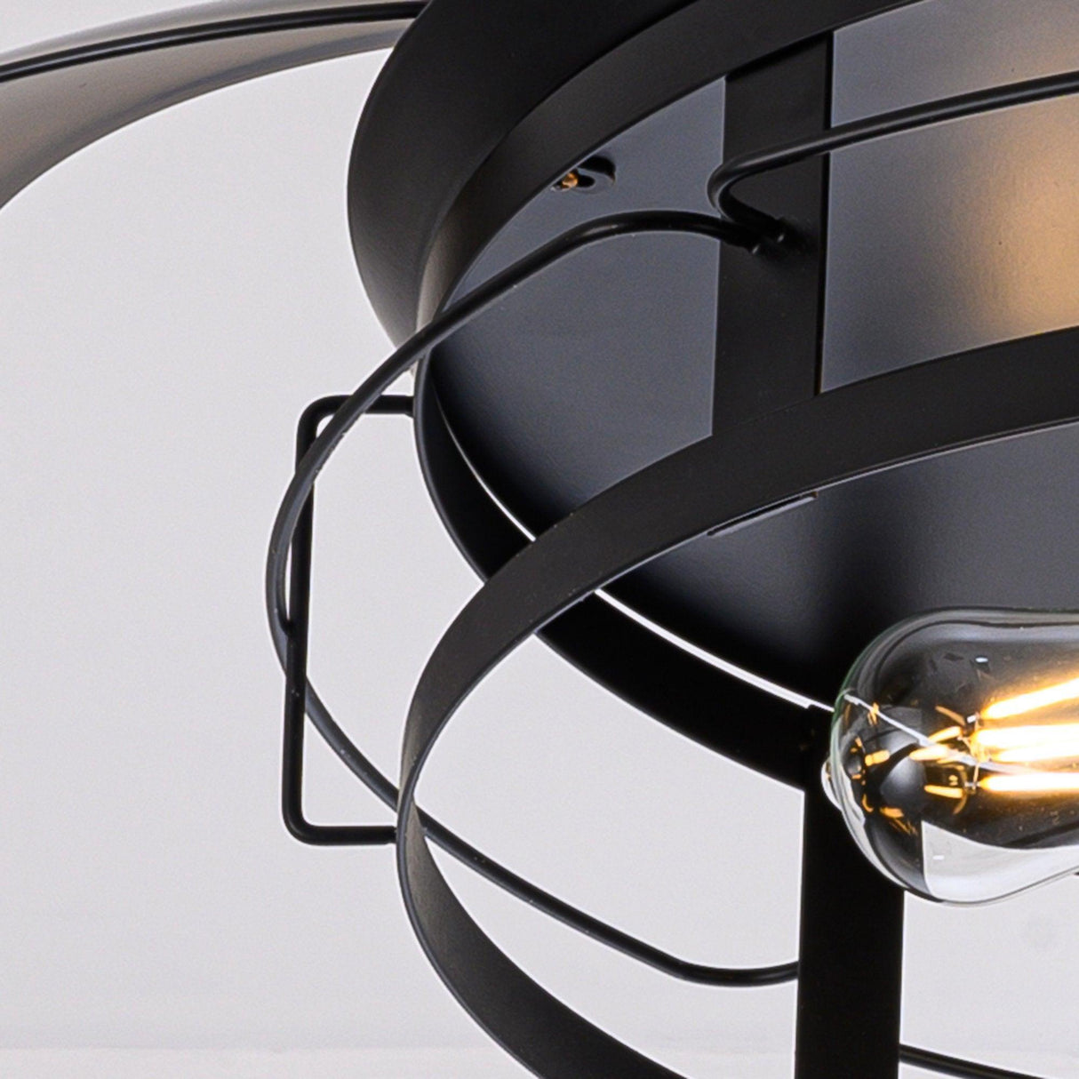 52" Industrial Downrod Mount Ceiling Fan With Lighting And Remote Control