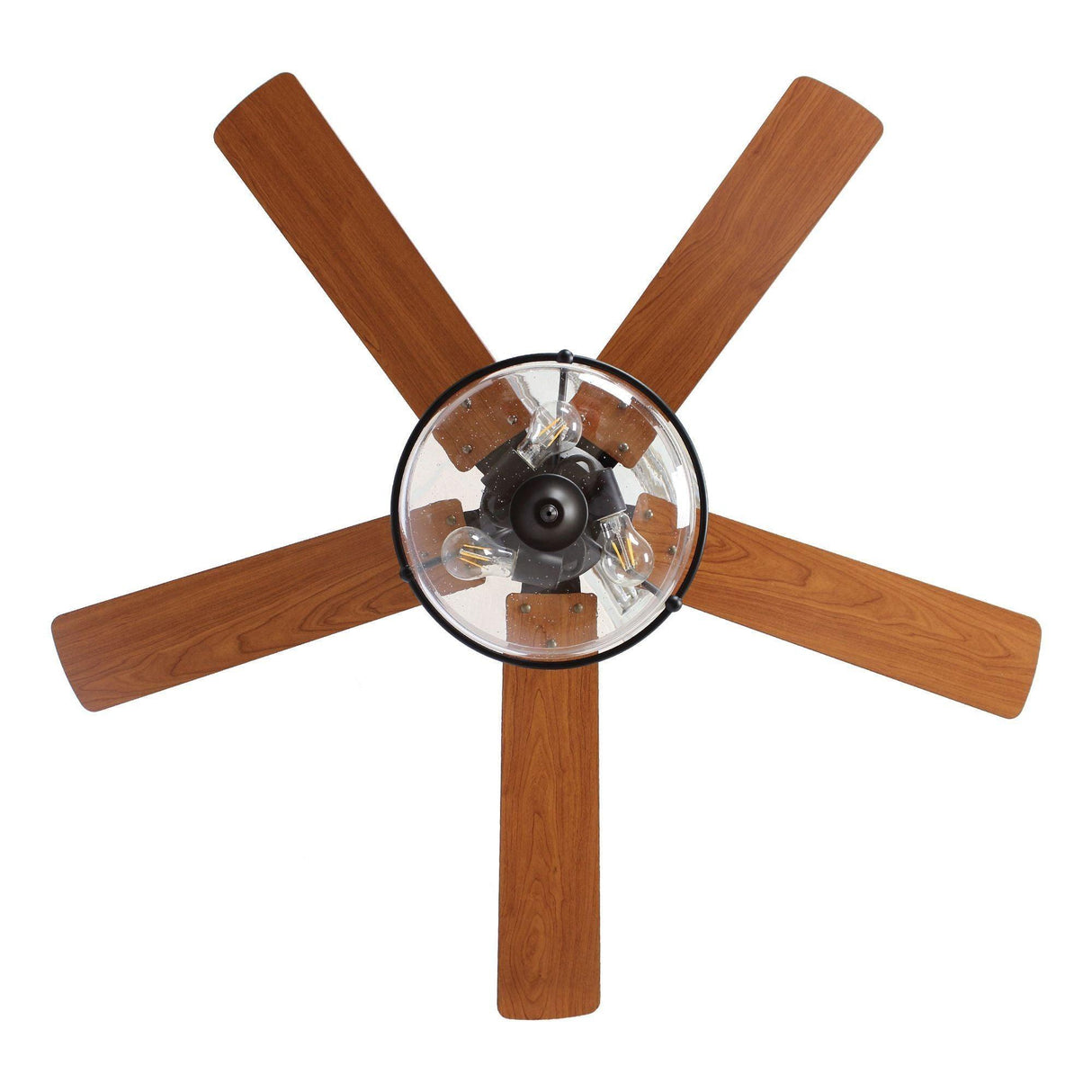 52" Mumbai Industrial Downrod Mount Reversible Ceiling Fan with Lighting and Remote Control