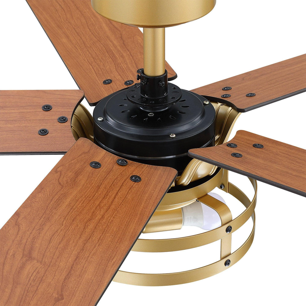 52" Industrial Reversible 5 Blade Led Ceiling Fan