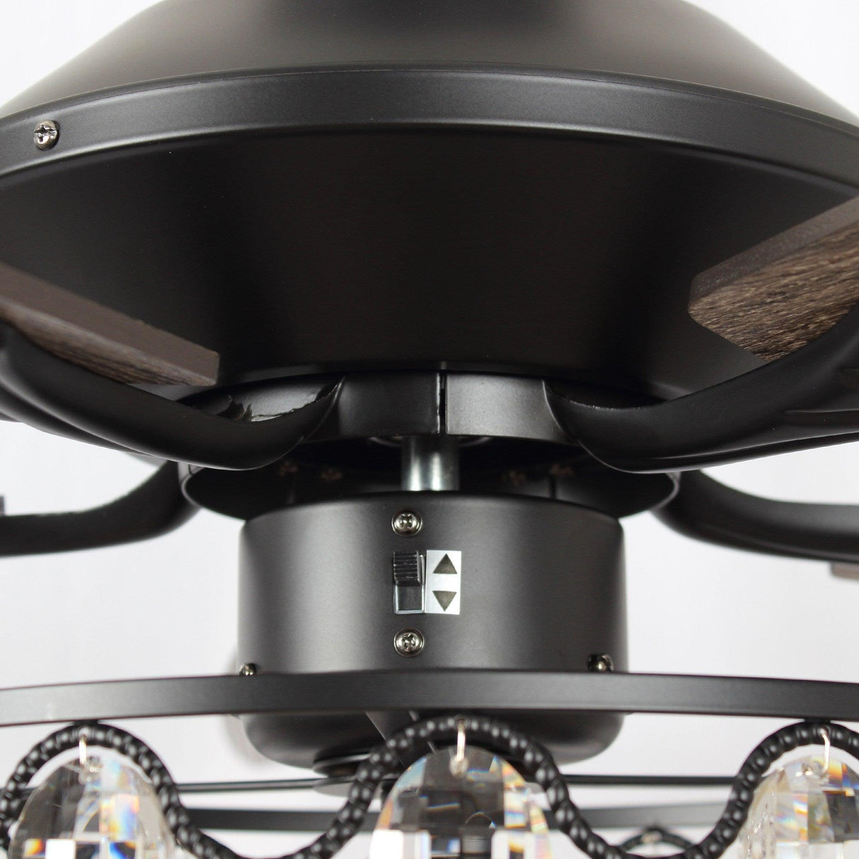 52" Tibuh Modern Crystal Chandelier Ceiling Fan With Led Light And Remote Control 5 Blades Chrome