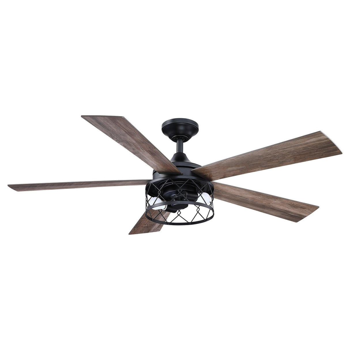 52" Windmill Modern DC Motor Downrod Mount Reversible Ceiling Fan With Lighting And Remote Control