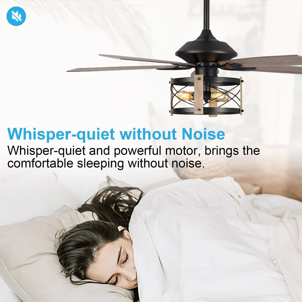 52" Wisner Industrial Downrod Mount Reversible Ceiling Fan with Lighting and Remote Control