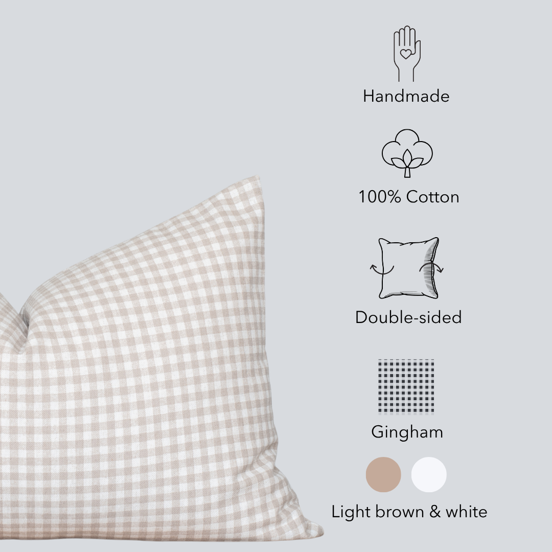 Catalina Pillow Cover | Light Brown | Lumbar