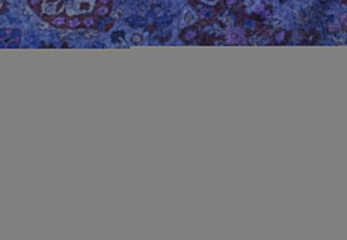 Custom Made Hand Tufted Blue Traditional Style Overdyed Wool Area Rug