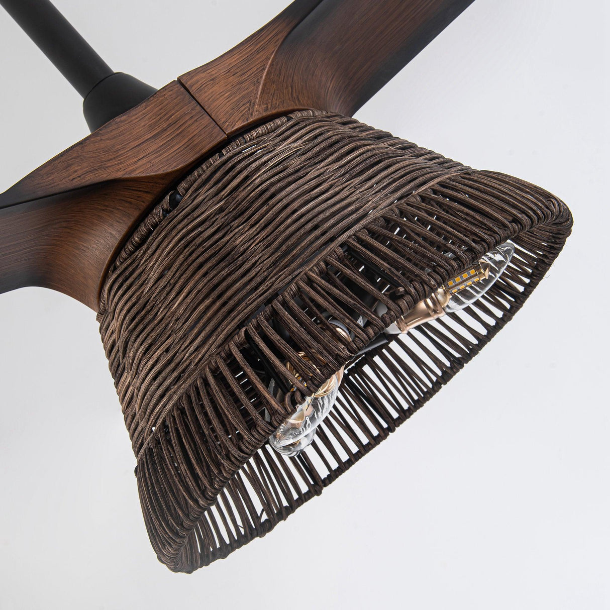 60" Farmhouse AC Motor Downrod Mount Reversible Ceiling Fan With Lighting And Remote Control