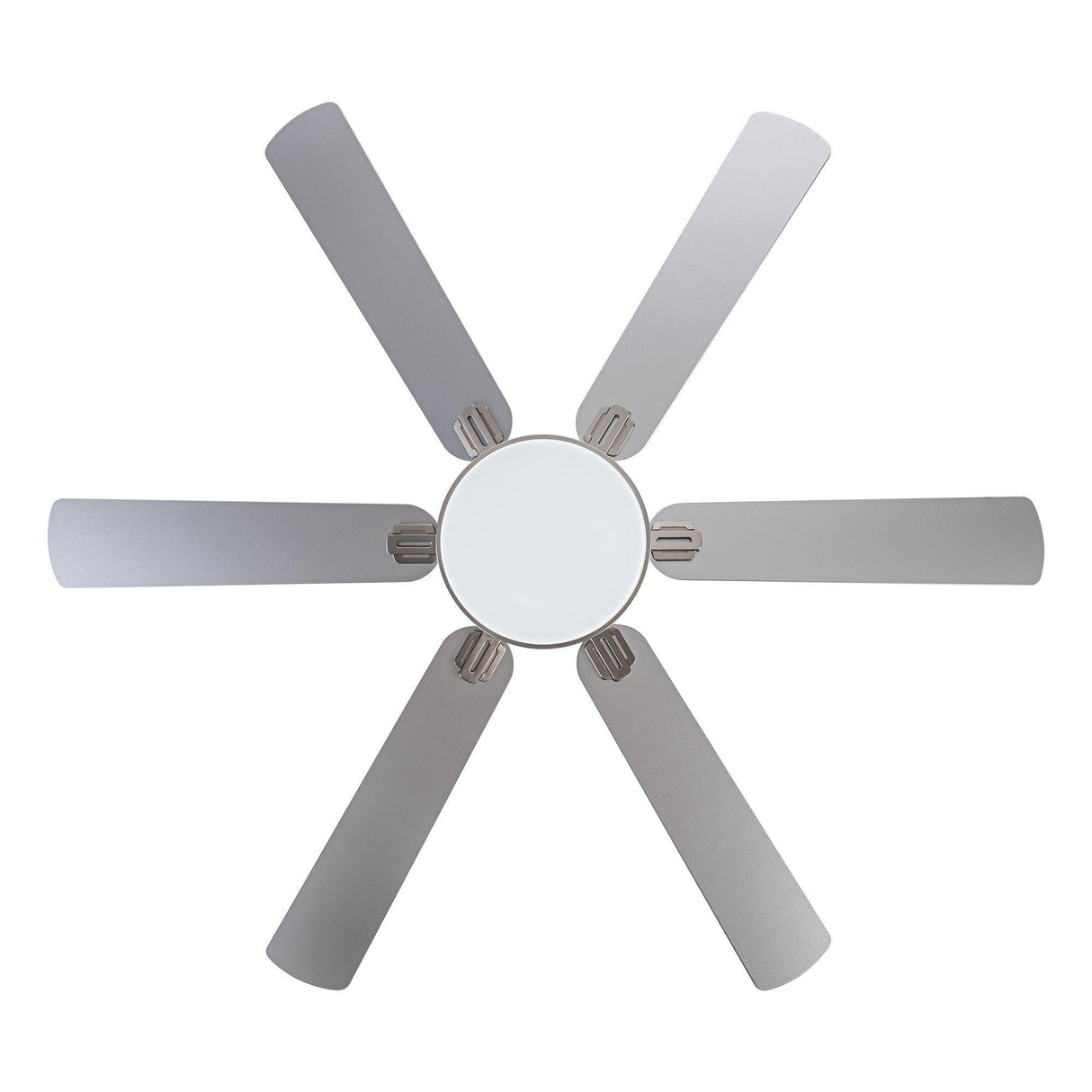 60" Modern Satin Nickel DC Motor Downrod Mount Reversible Ceiling Fan With Lighting And Remote Control