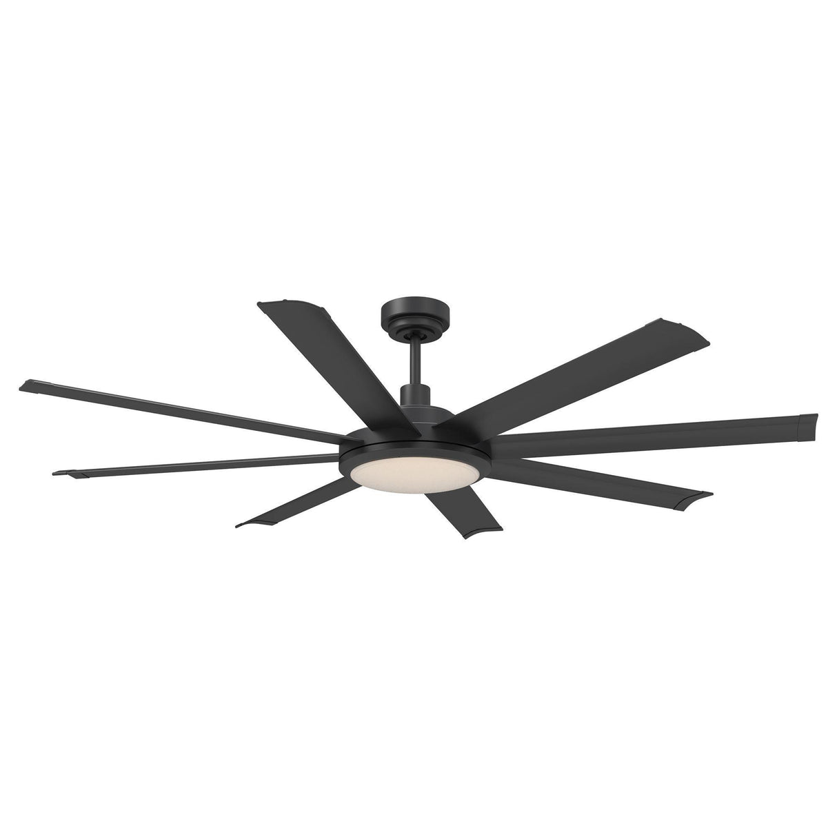 60" Black Led Indoor Ceiling Fan With Remote 8 Blade