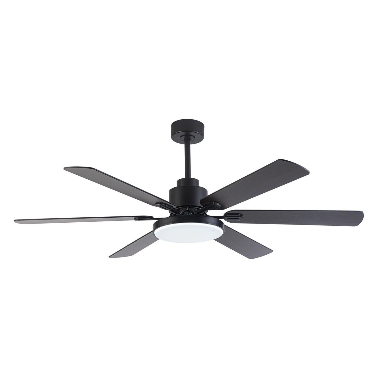 60" Modern DC Motor Downrod Mount Ceiling Fan With Lighting And Remote Control