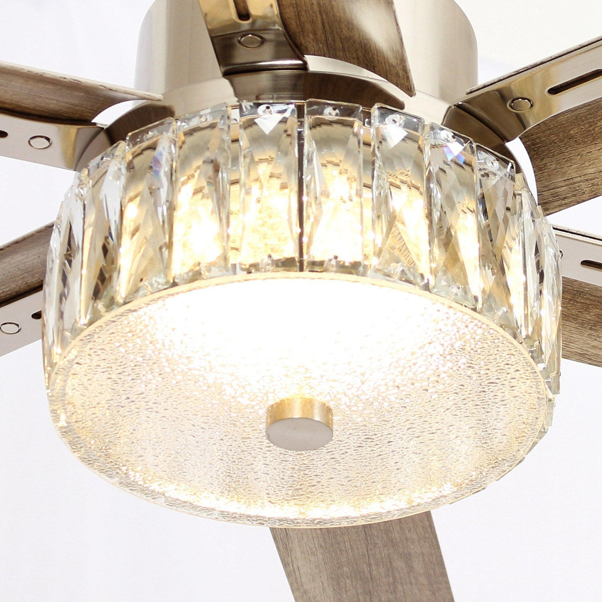 65‘’ Satin Nickel Indoor Down Rod Ceiling Fan