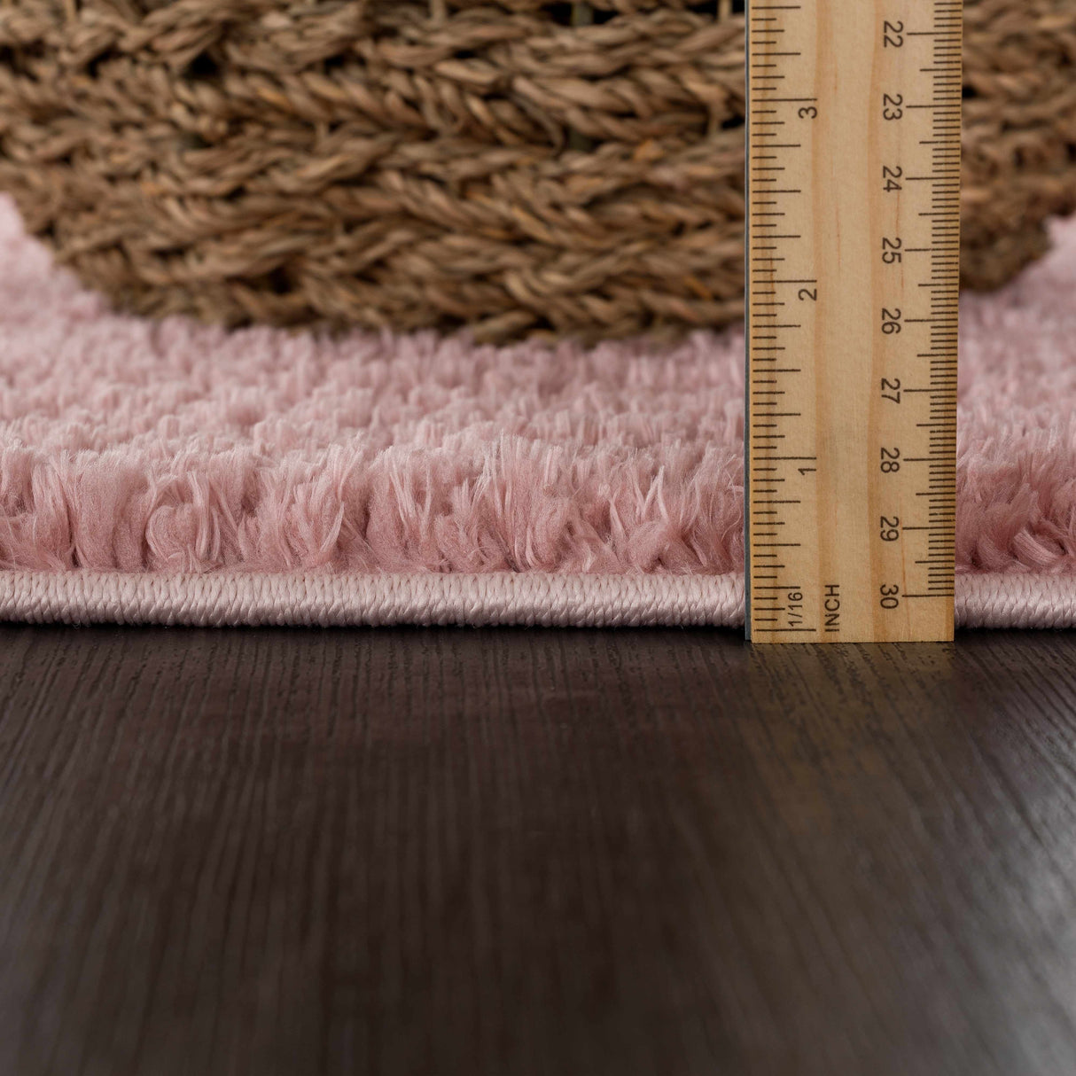Judy Pink Plush Washable Area Rug - Clearance
