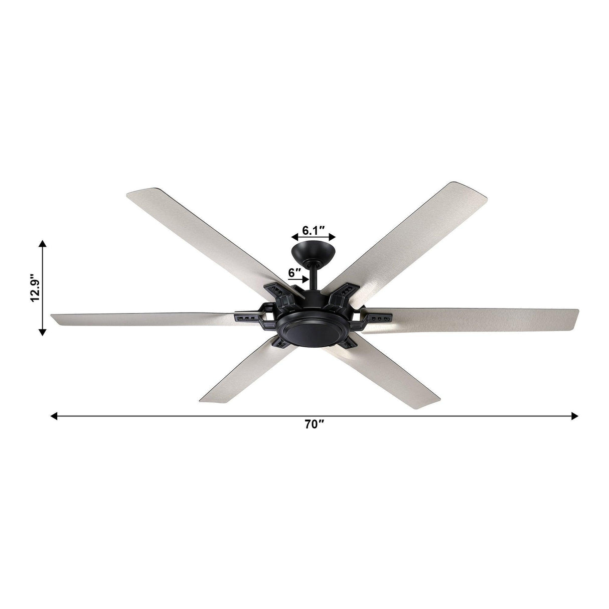 70" Madhya Industrial Ceiling Fan with Remote Control