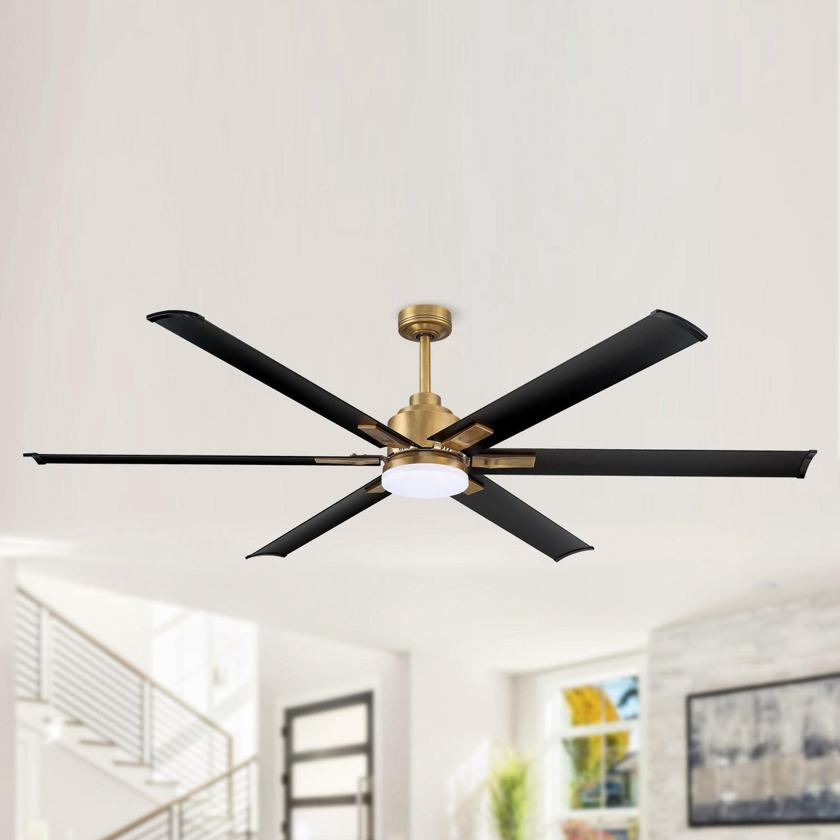 72" Bankston 6-Blade Led Ceiling Fan With Remote Light Kit Included