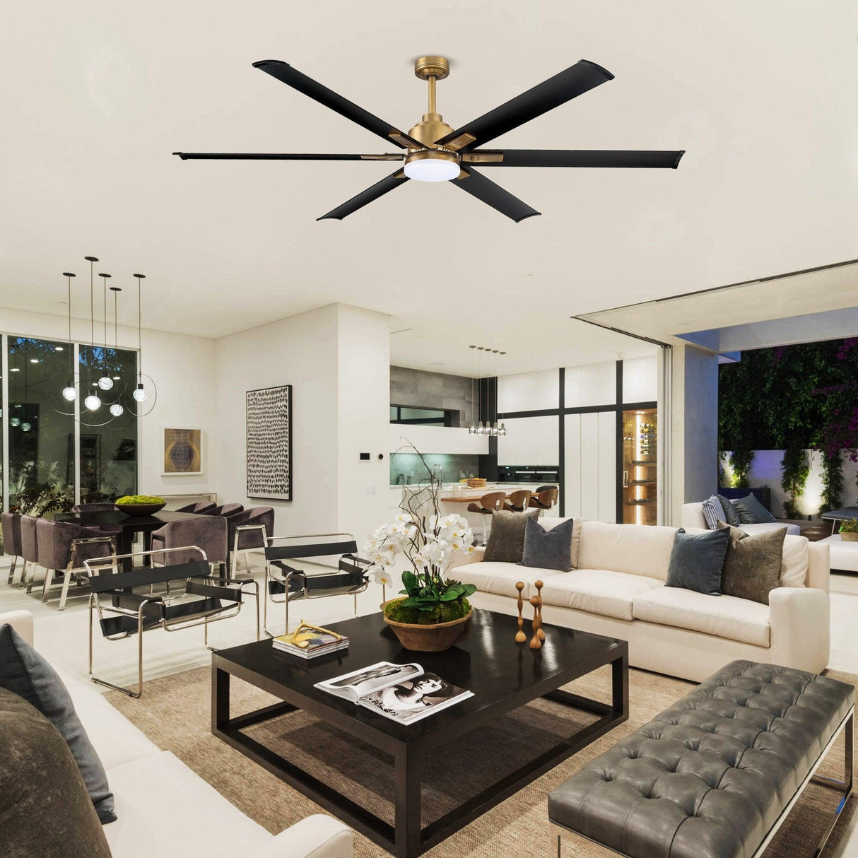 72" Bankston 6-Blade Led Ceiling Fan With Remote Light Kit Included