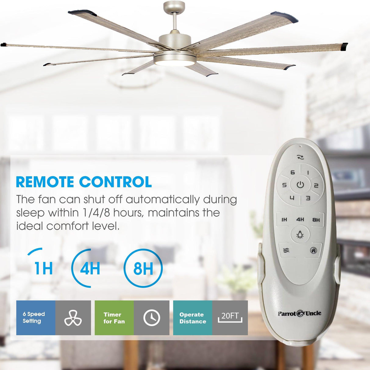 72‘’ Bankston Integrated Led Indoor Nickel Standard Ceiling Fan With Remote Control And Light Kit Included