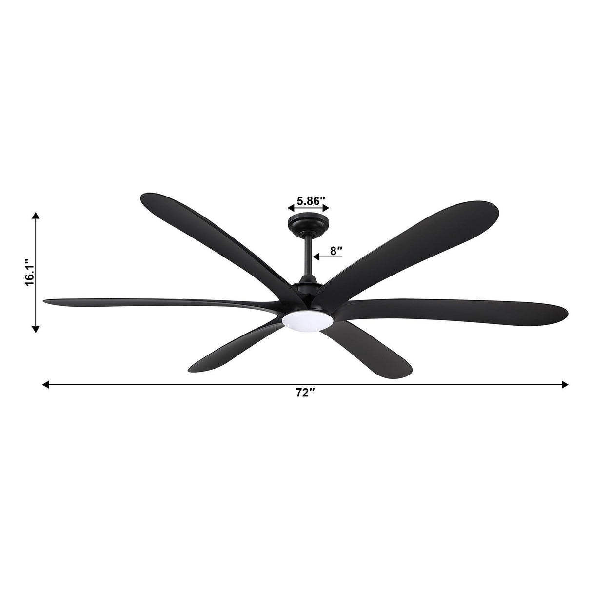 72" Jaydn Farmhouse Satin Nickel DC Motor Downrod Mount Reversible Ceiling Fan with Lighting and Remote Control