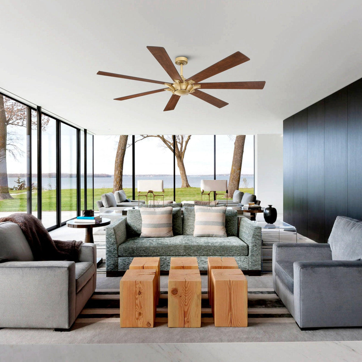 72 Modern Rustic Ceiling Fan 7-Blades