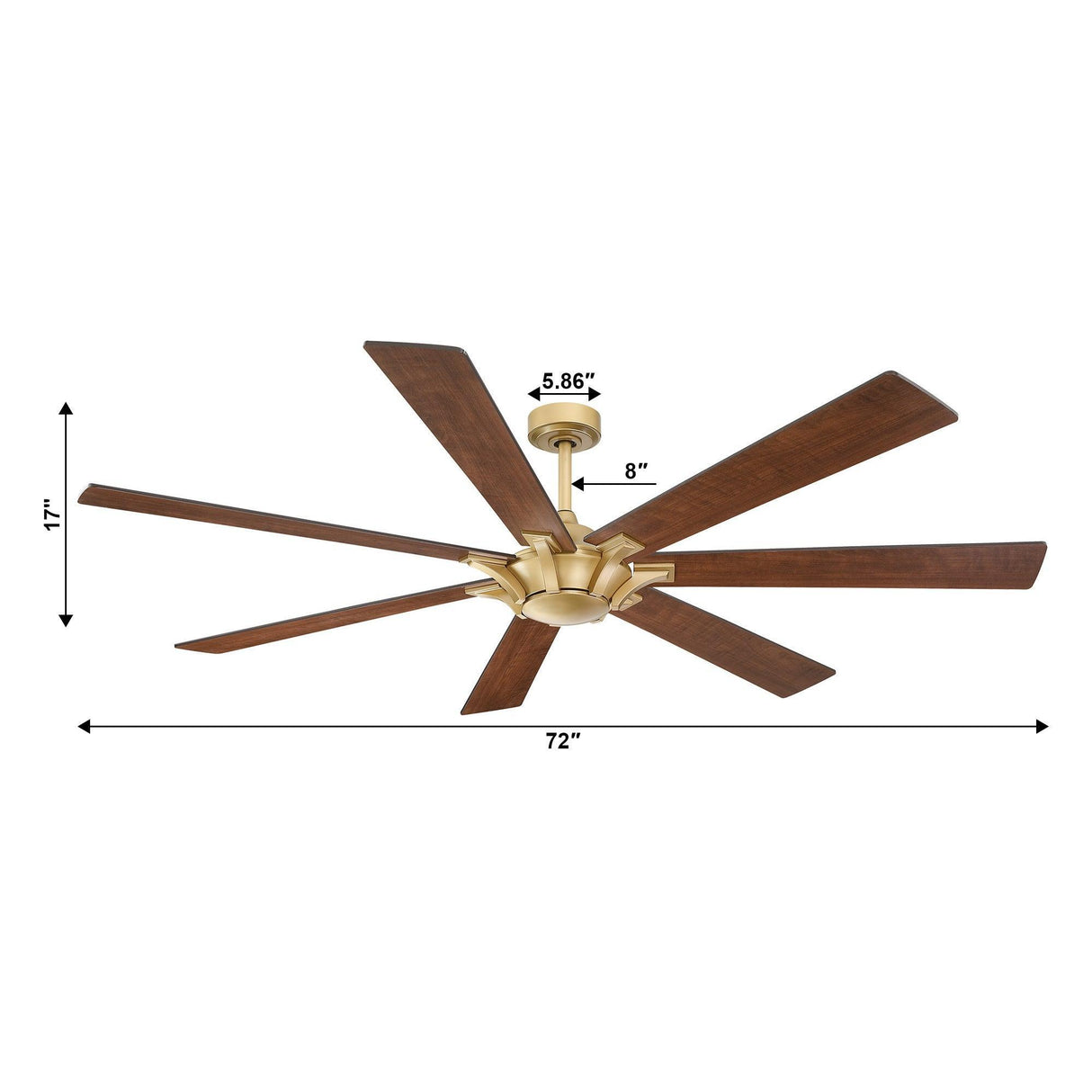 72 Modern Rustic Ceiling Fan 7-Blades