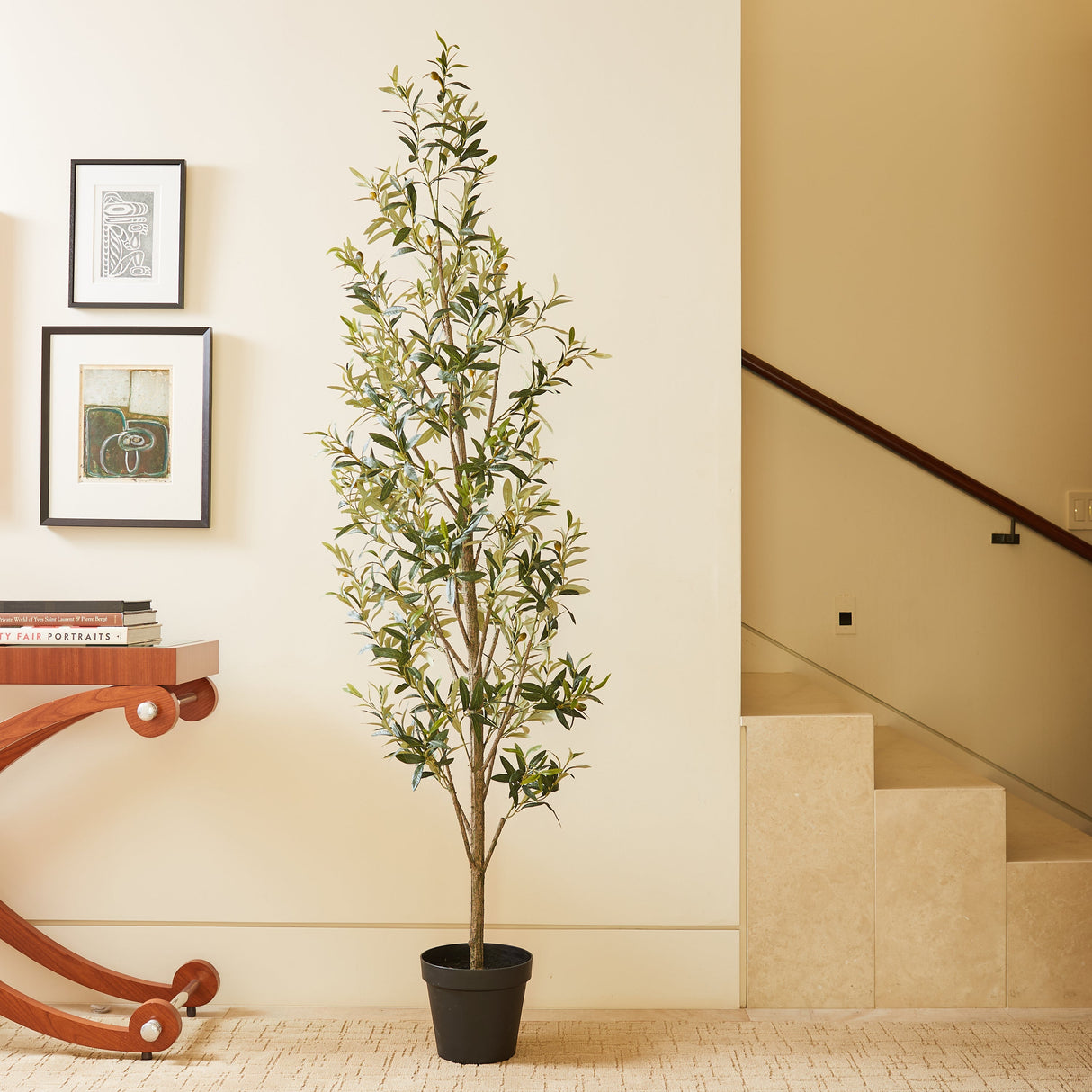 7' Artificial Slim Olive Tree