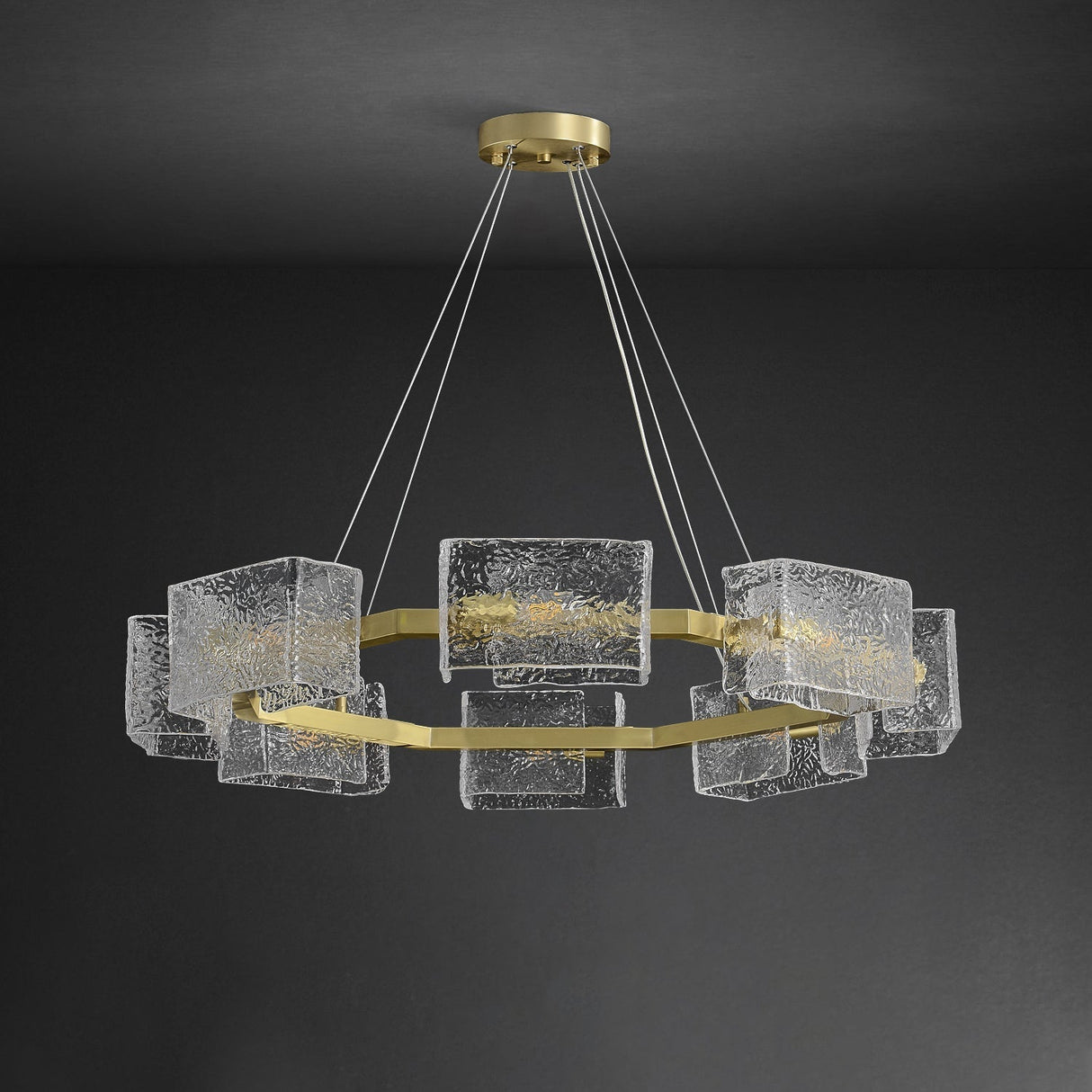 Water ripple Glass Chandelier