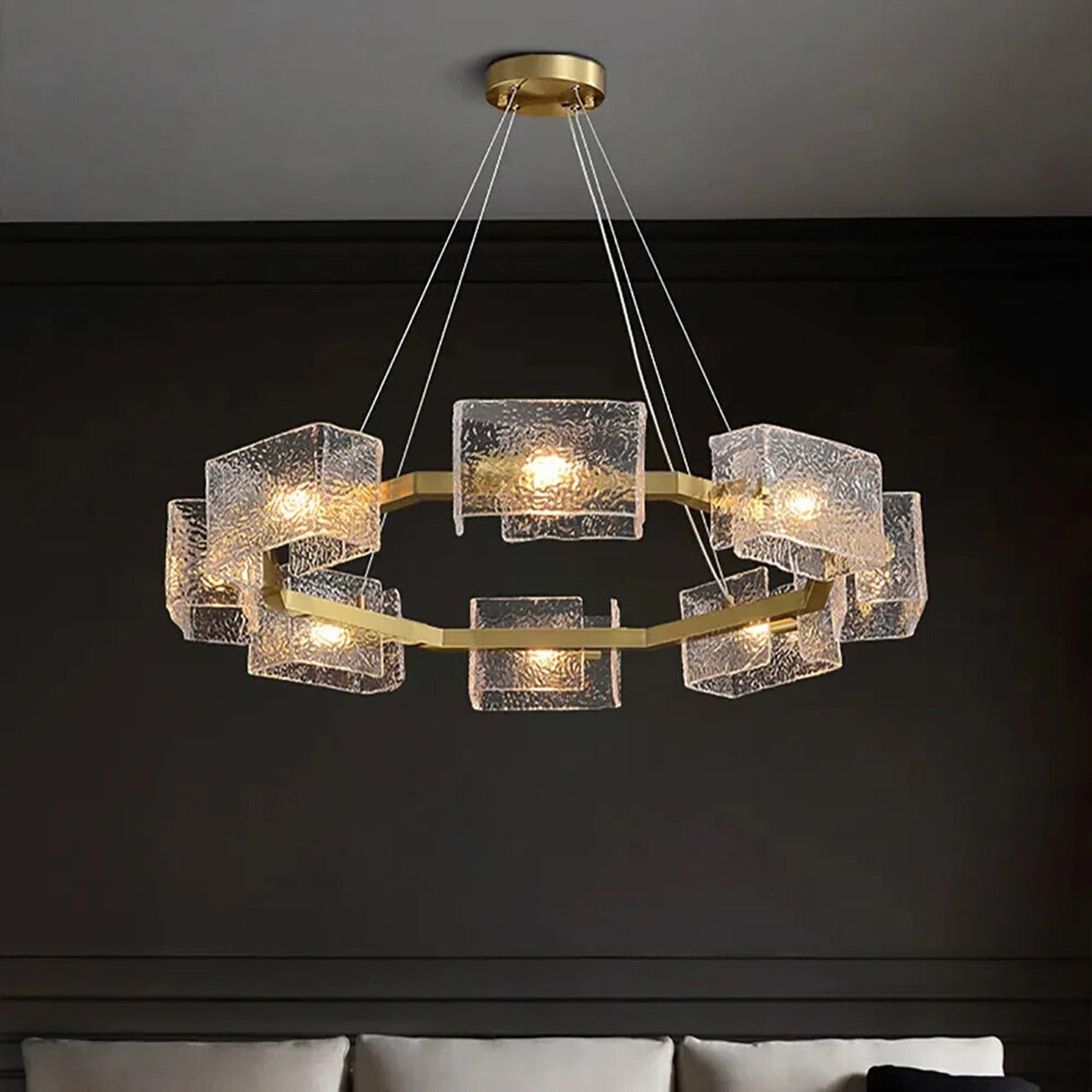Water ripple Glass Chandelier