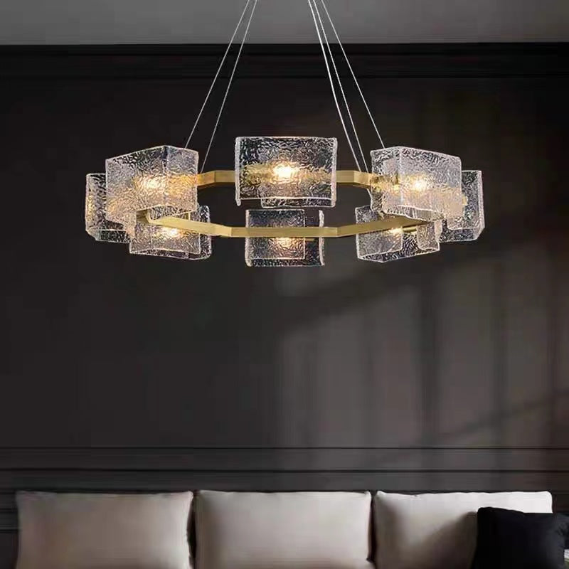 Water ripple Glass Chandelier