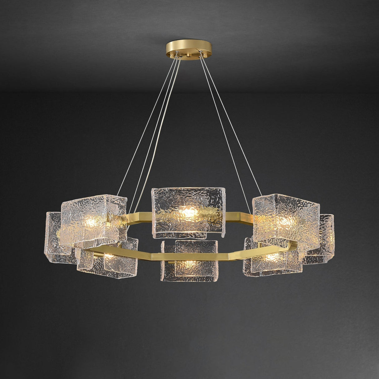 Water ripple Glass Chandelier