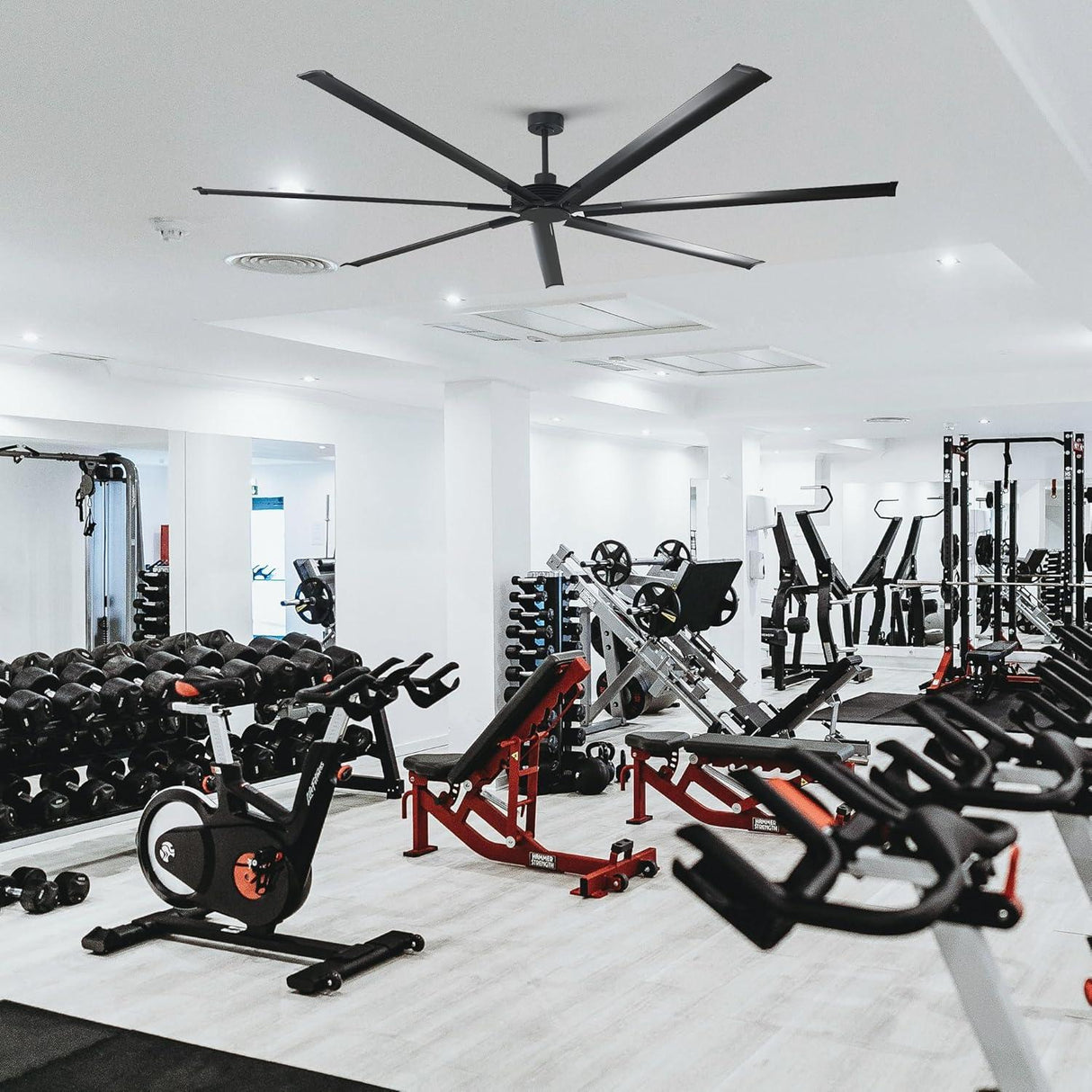 84 Inch 100 Inch Silent Storm Extra Large Ceiling Fan with Remote Control