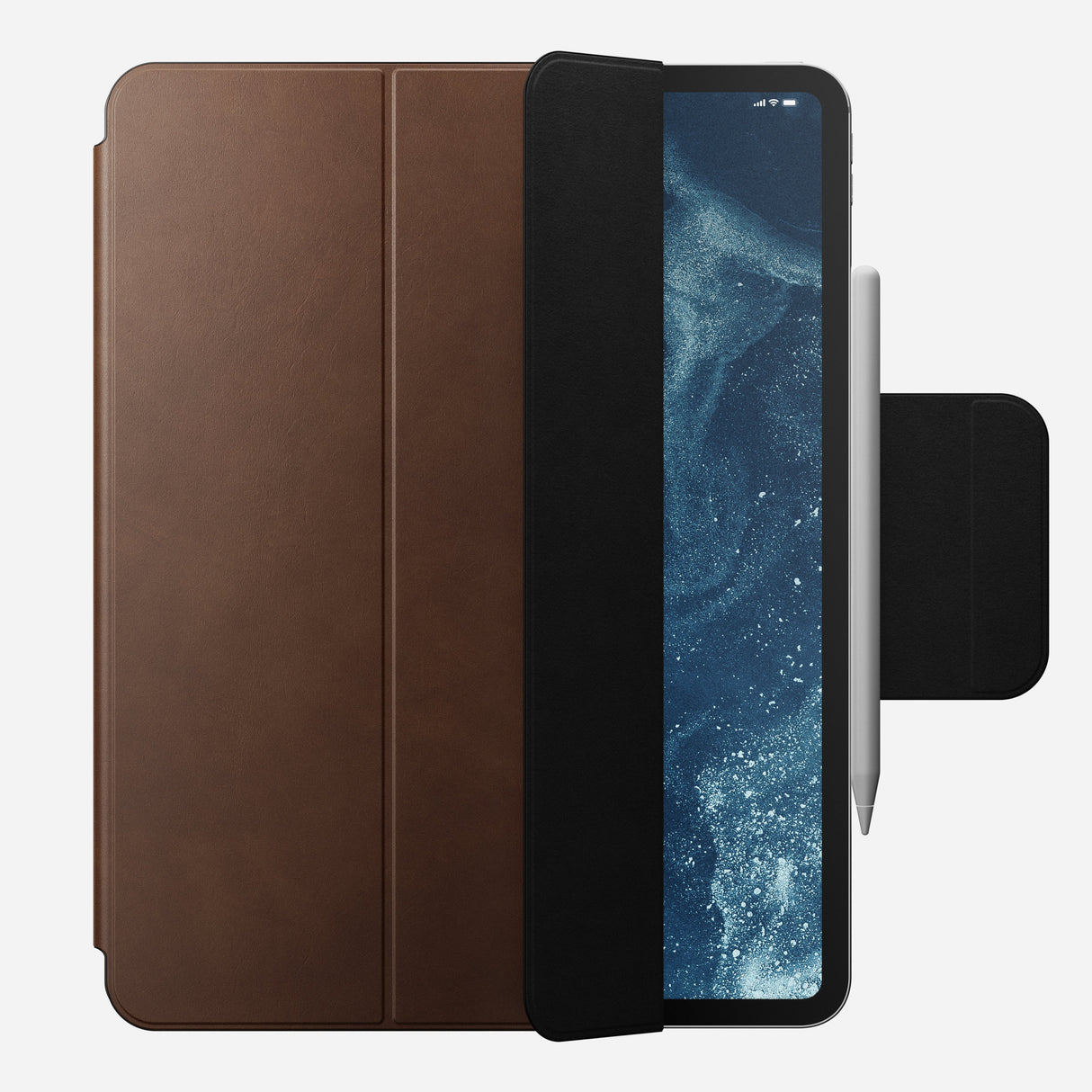 Leather Folio - M4 & M5 iPad 13 inch | Brown | Nomad Leather | Apple Pencil