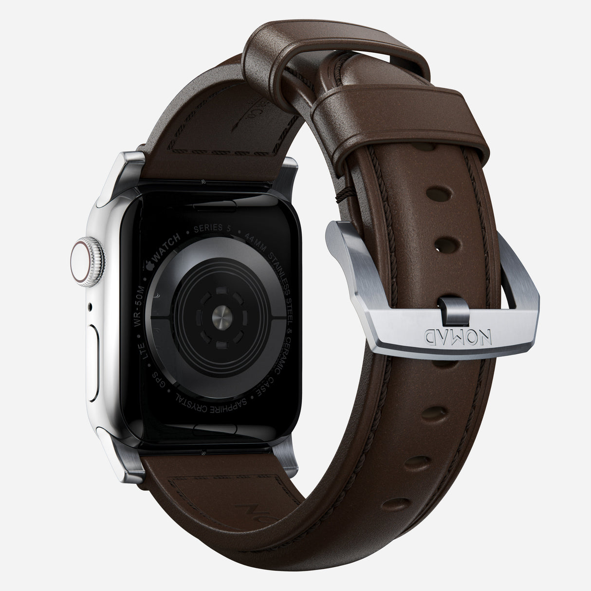 Traditional Band - 46mm/49mm | Silver Hardware | Rustic Brown | Horween