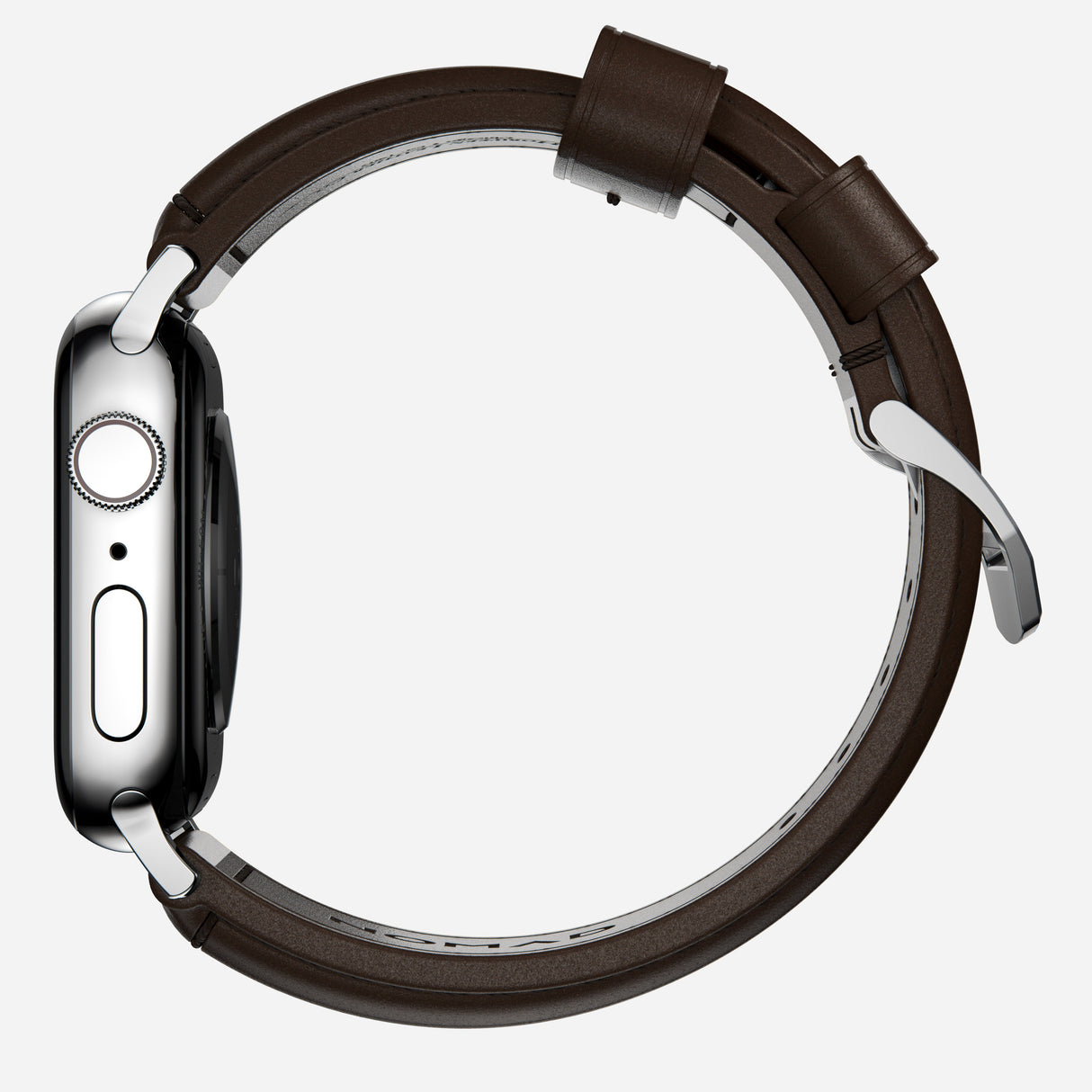 Traditional Band - 46mm/49mm | Silver Hardware | Rustic Brown | Horween