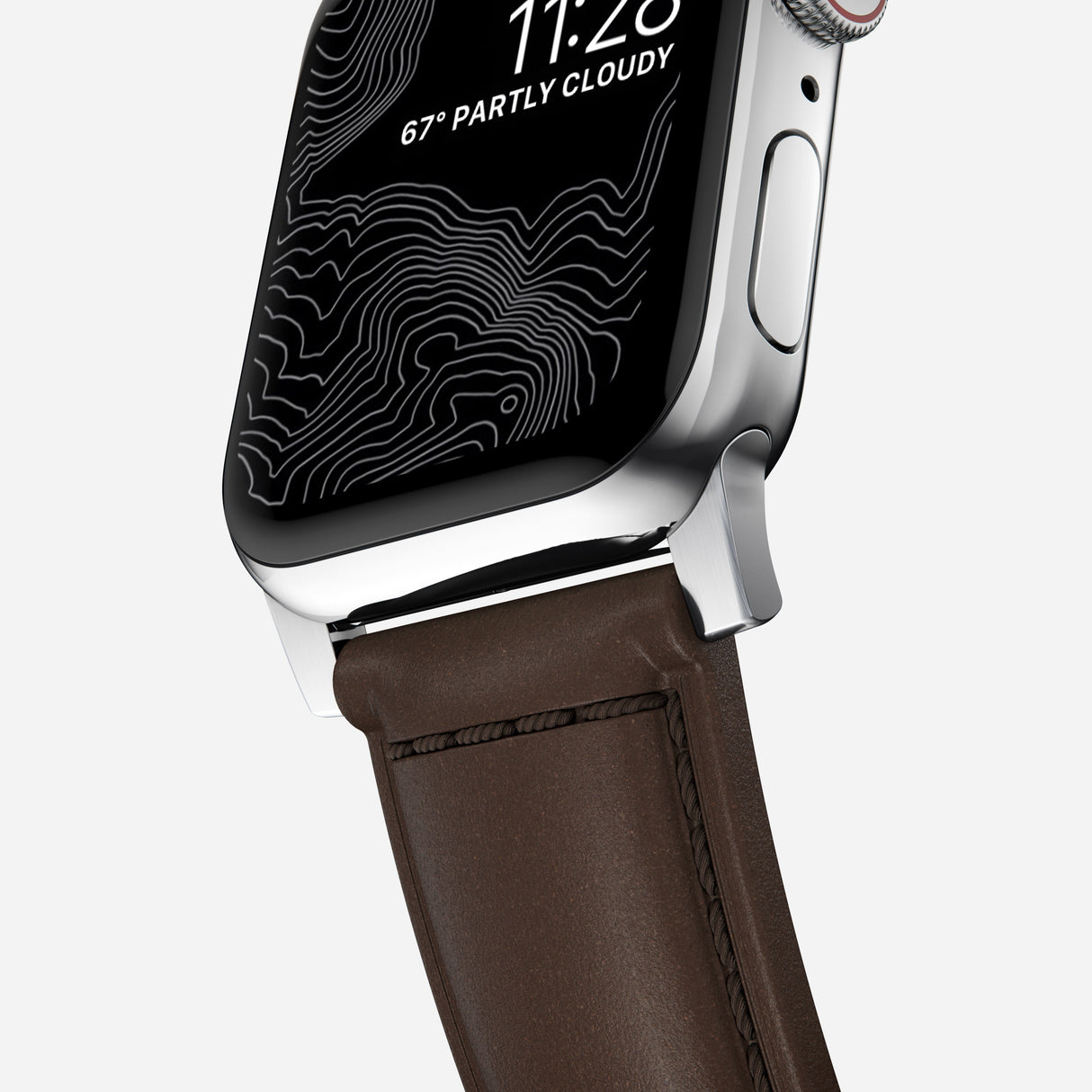 Traditional Band - 46mm/49mm | Silver Hardware | Rustic Brown | Horween