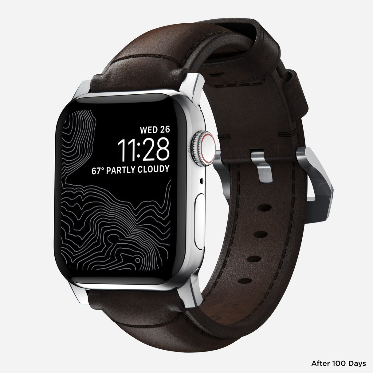 Traditional Band - 46mm/49mm | Silver Hardware | Rustic Brown | Horween