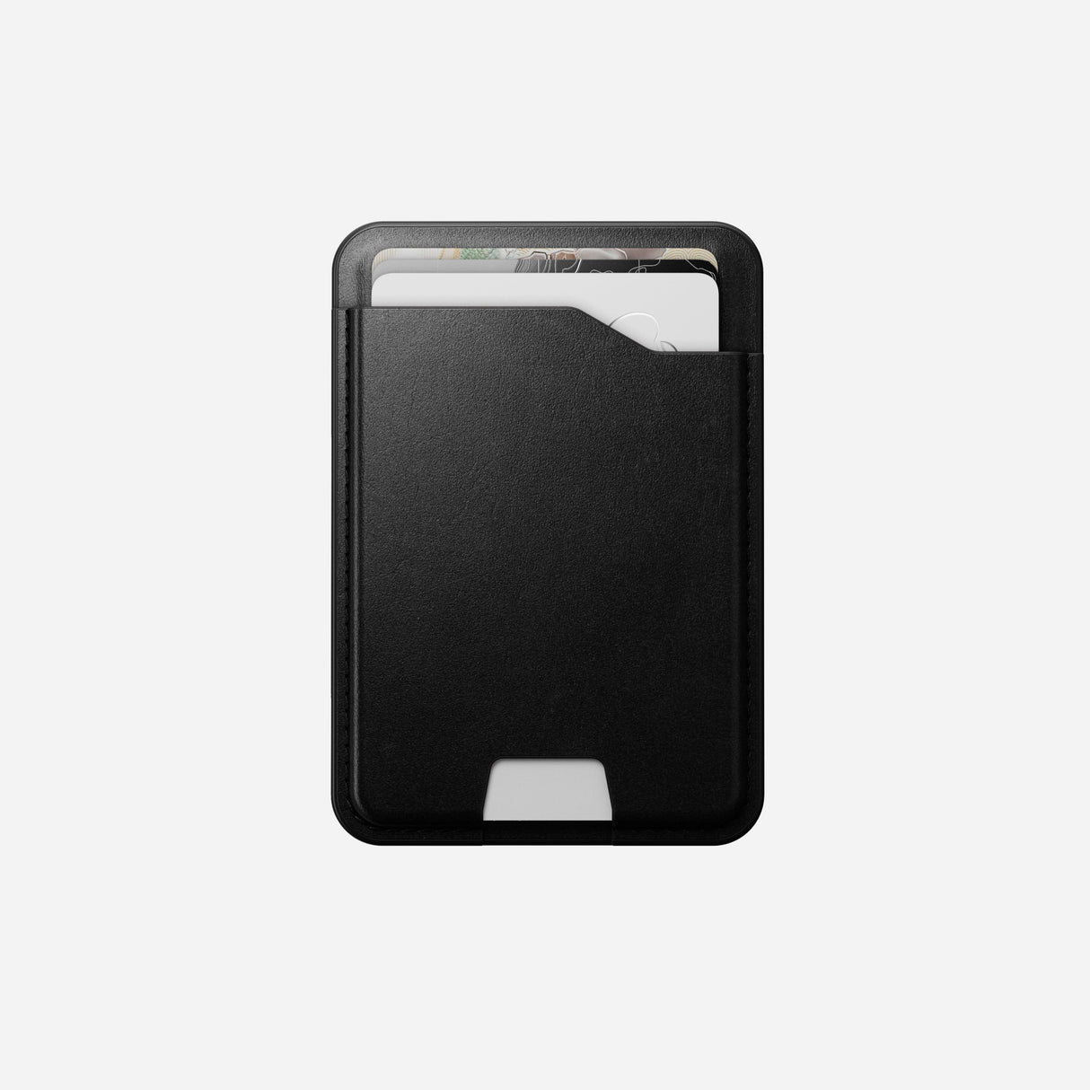 Leather Mag Wallet with Find My Tracking - Black | Horween