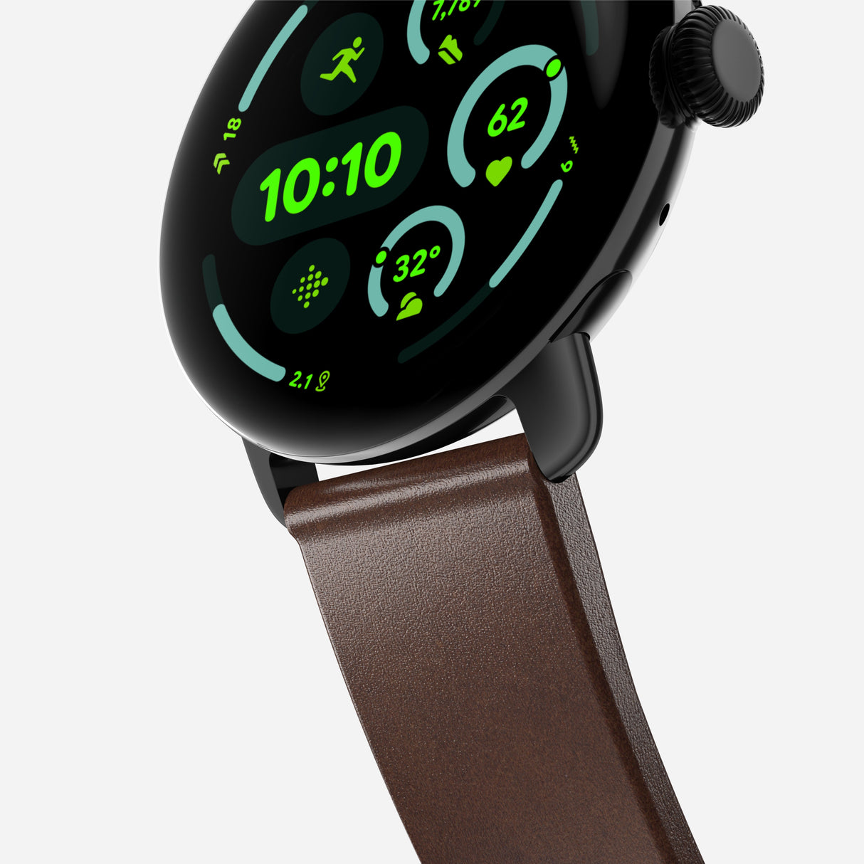 Active Band Pro - Pixel Watch | 45mm | Black Hardware | Horween Brown