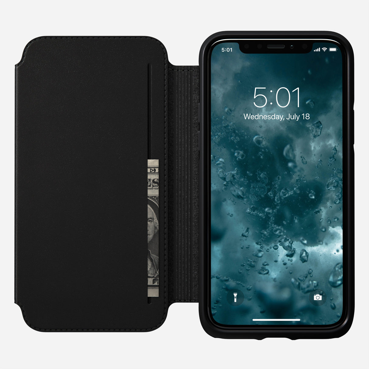 Modern Leather Tri-Folio - iPhone 11 Pro | Black | Horween