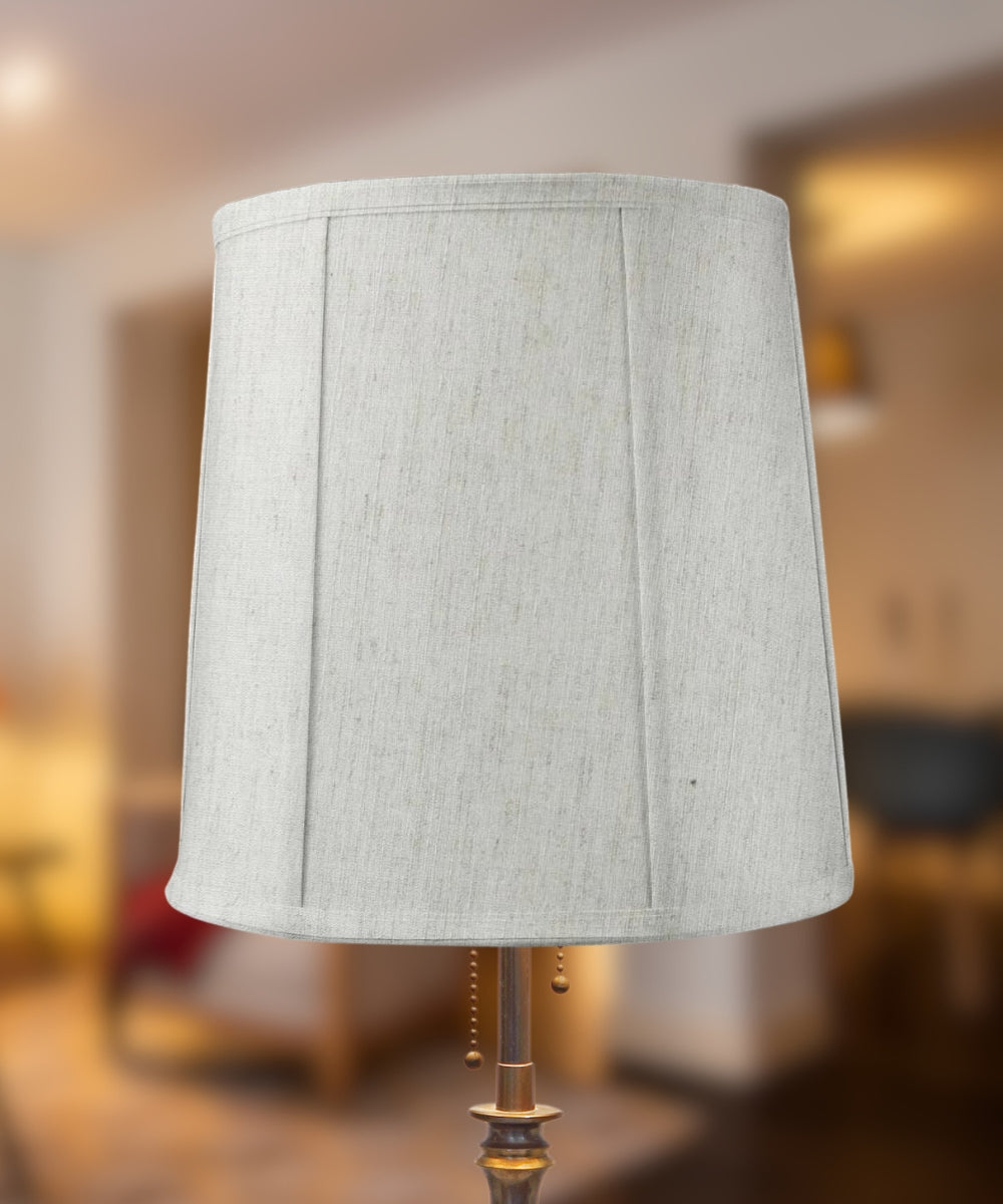 14"x16"x17" Tall Drum Lampshade Textured Oatmeal Fabric, Large Softback Cylinder for Tall Table Lamps