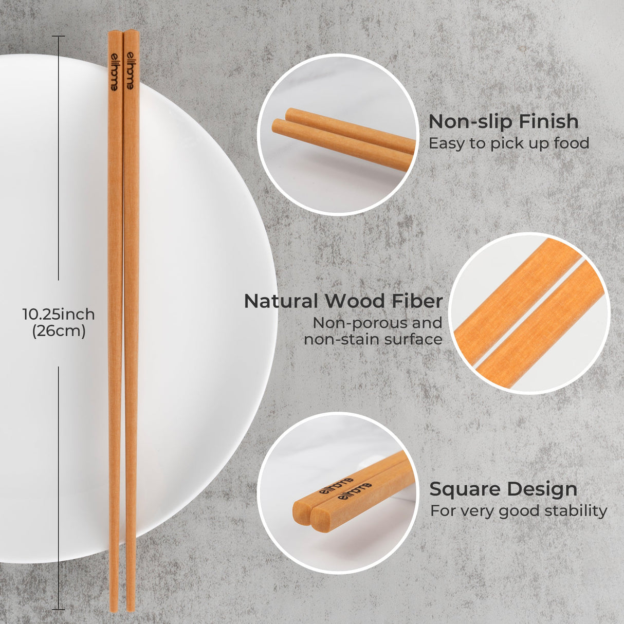 Premium Wood Fiber Chopsticks