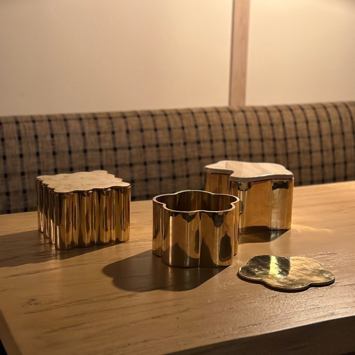 Brass Flo Box with Marble Lid