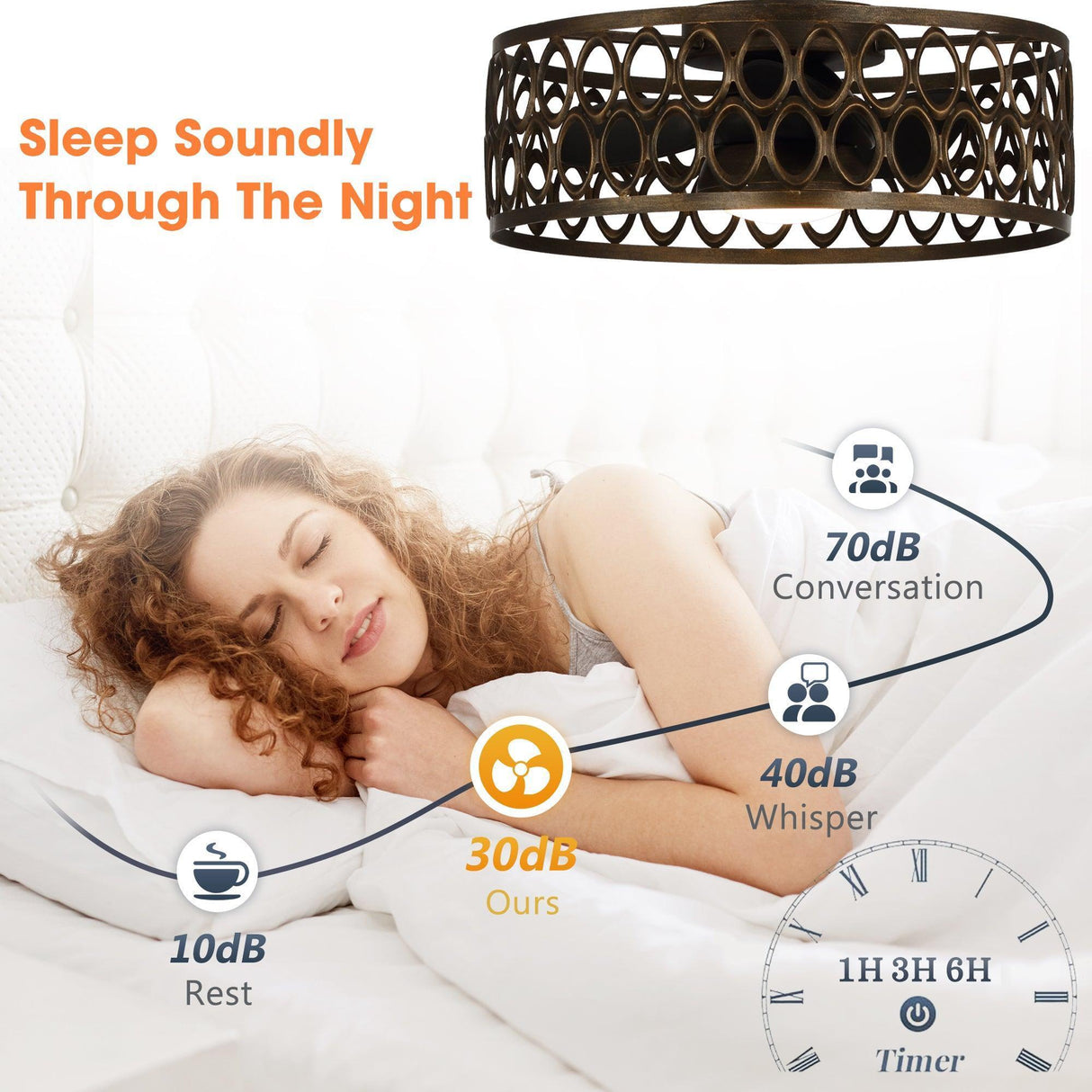 21" Kanpur Farmhouse Flush Mount Reversible Ceiling Fan with LED Lighting and Remote Control