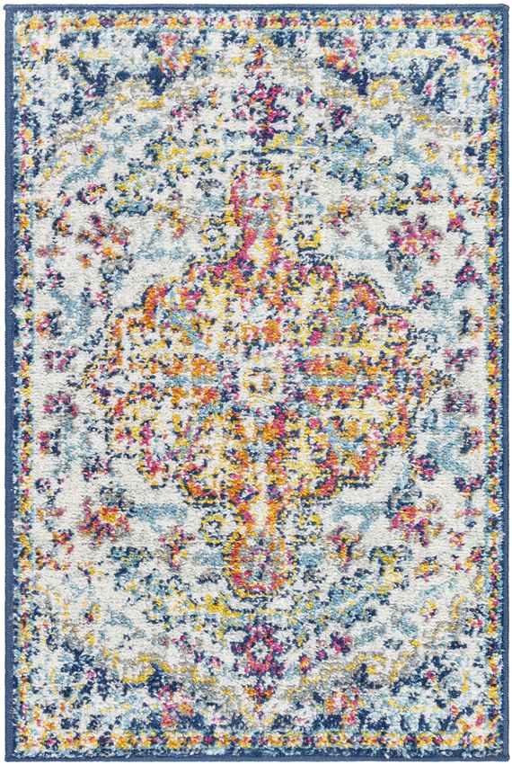 Olivia Traditional Saffron/Navy Area Rug