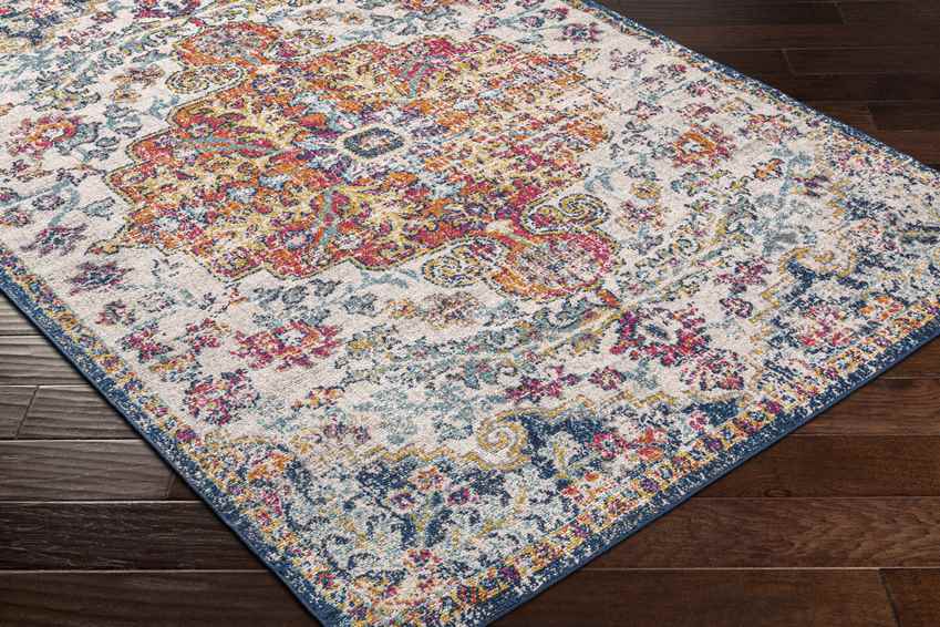 Olivia Traditional Saffron/Navy Area Rug