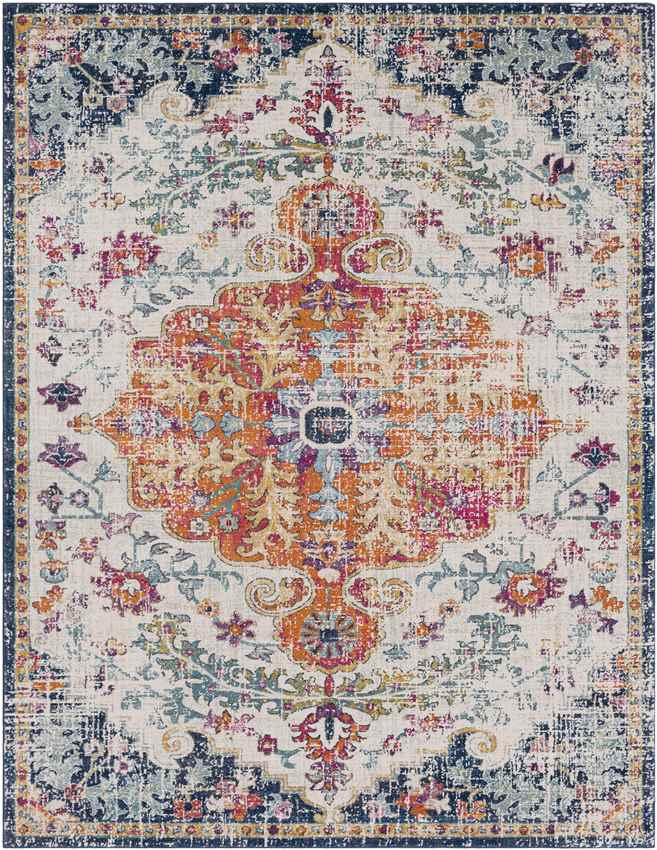 Olivia Traditional Saffron/Navy Area Rug