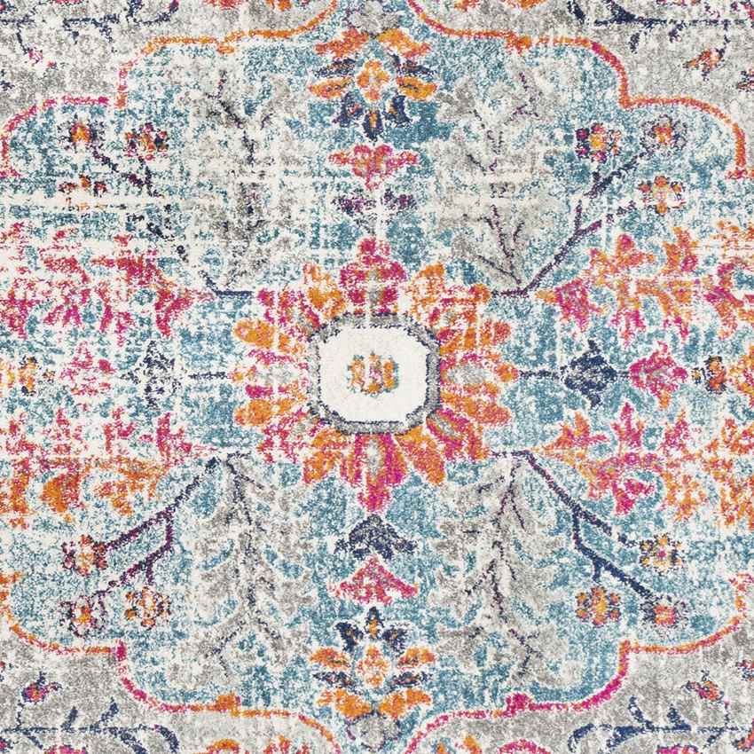 Olivia Traditional Teal/Beige Area Rug