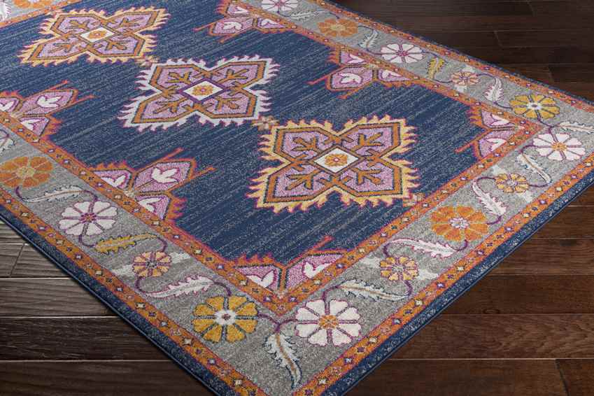 Isla Traditional Navy/Gray Area Rug