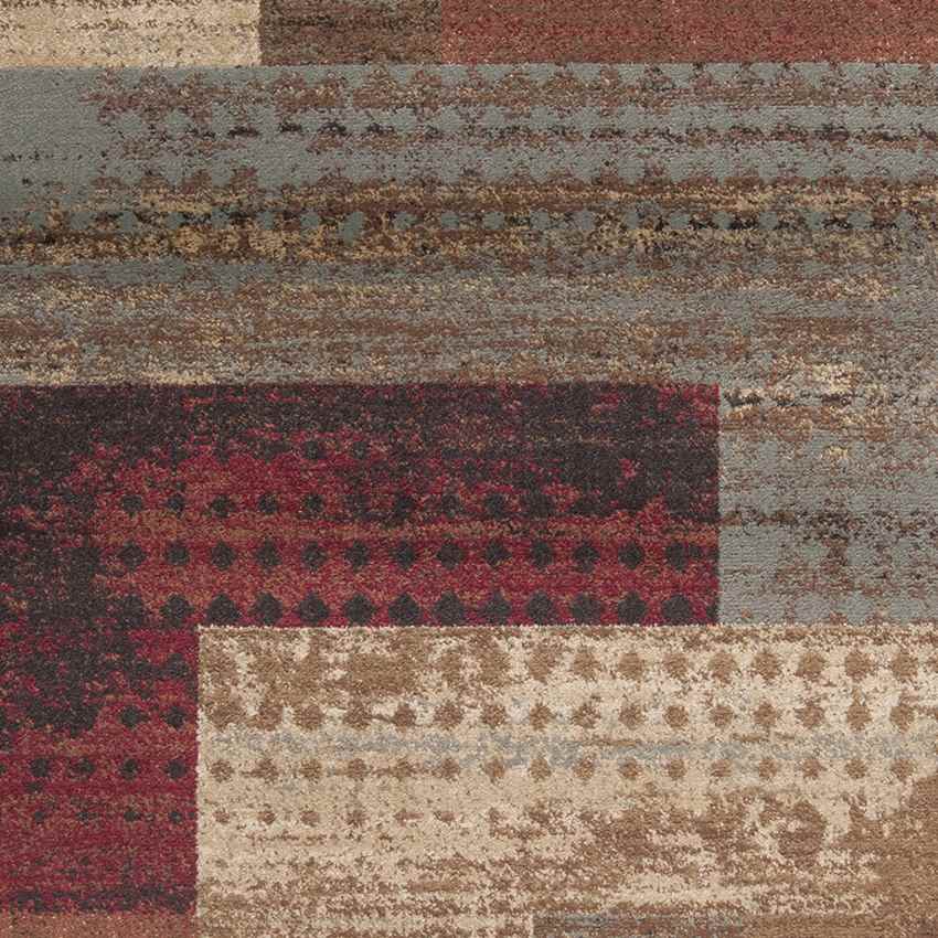 Hugo Modern Dark Red Area Rug