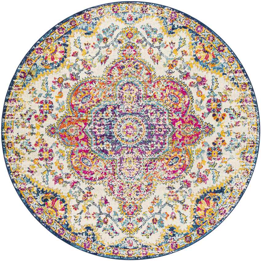 Lola Traditional Pink/Saffron Area Rug