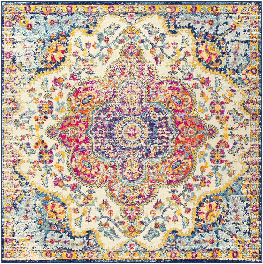 Lola Traditional Pink/Saffron Area Rug