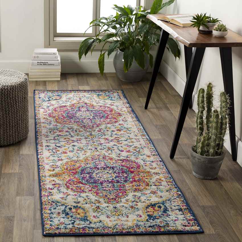Lola Traditional Pink/Saffron Area Rug