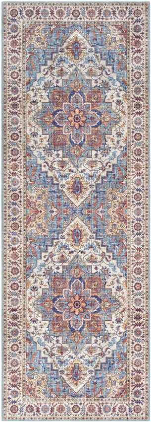 Landes Traditional Pale Blue Area Rug